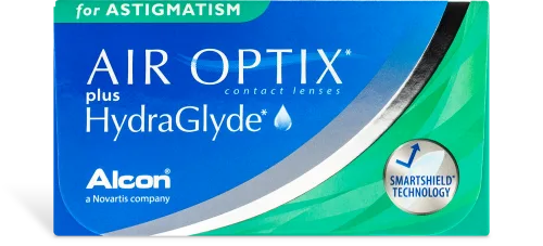 Air Optix Plus Hydra for Astig 6pk box front