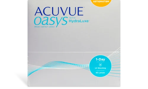 Acuvue Oasys 1-Day w/Hydra Astig 90p box front