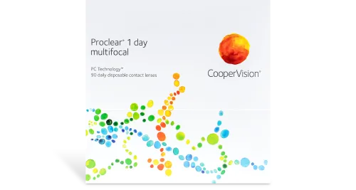 Proclear 1 Day Multifocal 90 Pack box front