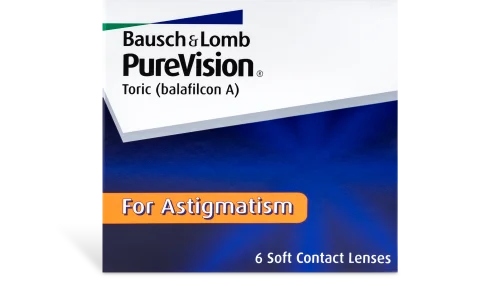 PureVision Toric 6 pack box front