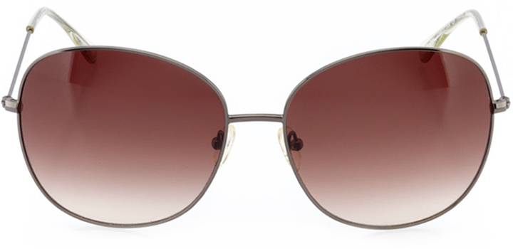 paris: women's rectangle sunglasses in brown - front view