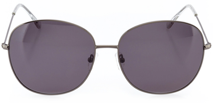 paris: women's rectangle sunglasses in gray - front view