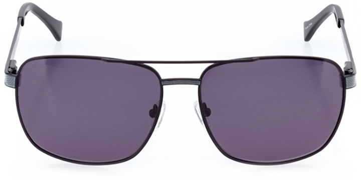 modena: men's square sunglasses in black - front view