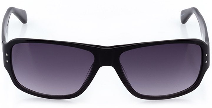 perugia: men's rectangle sunglasses in black - front view