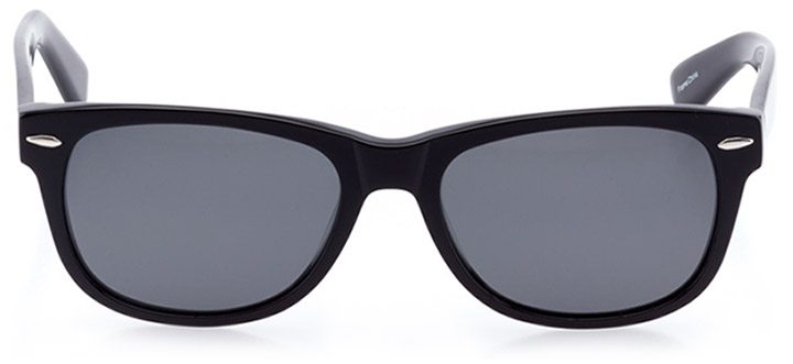 ebikon: unisex square sunglasses in black - front view