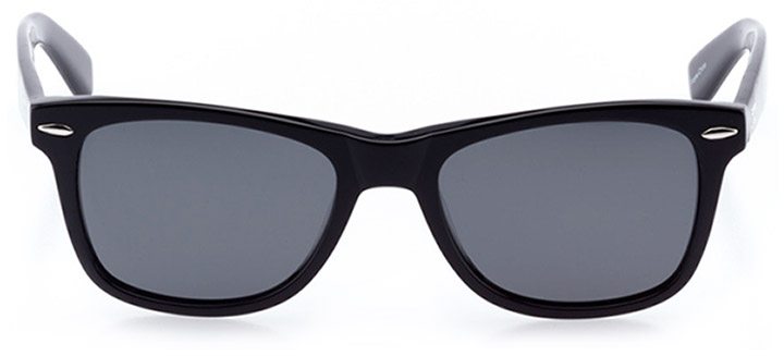 zermatt: unisex square sunglasses in black - front view