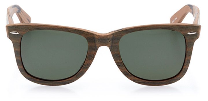 vitznau: unisex square sunglasses in brown - front view