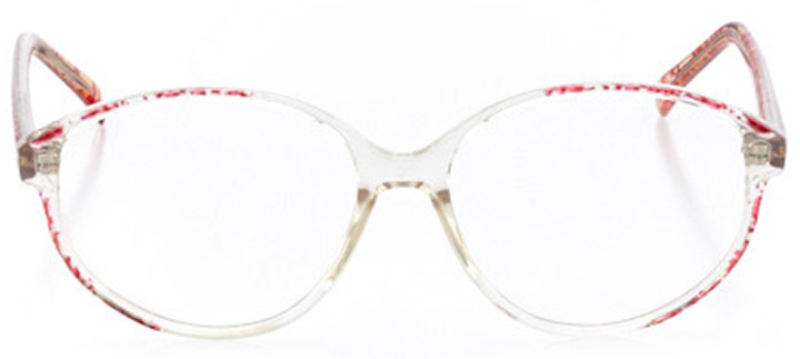 savannah: women's round eyeglasses in pink - front view