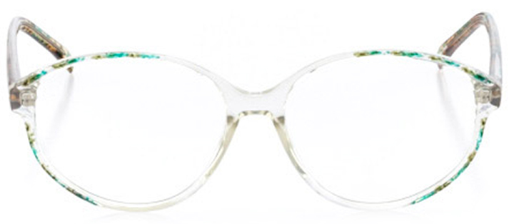 savannah: women's round eyeglasses in green - front view