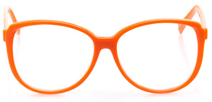 wildwood: women's square eyeglasses in orange - front view