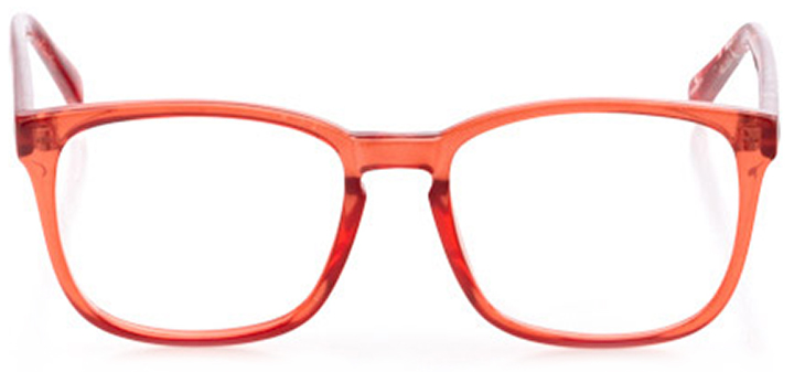 ashland: women's square eyeglasses in orange - front view