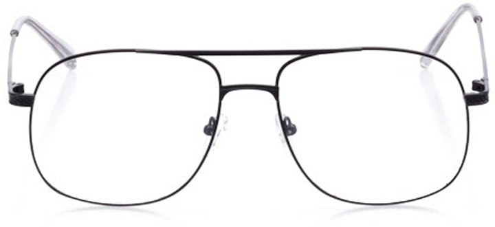 cape may: men's square eyeglasses in black - front view