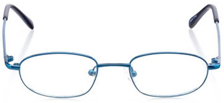 ithaca: oval eyeglasses in blue - front view