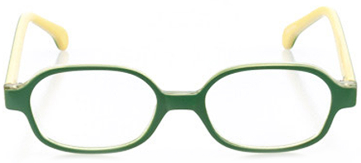 winslow: oval eyeglasses in green - front view