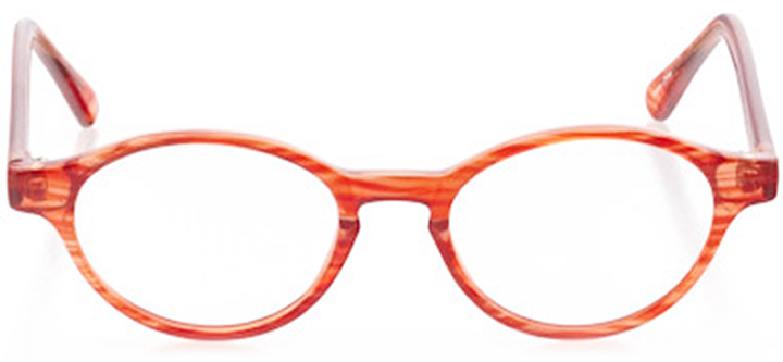 cumberland: oval eyeglasses in orange - front view