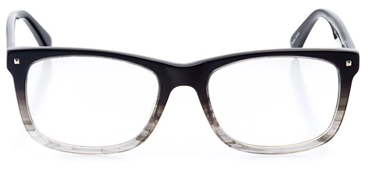 st. louis: men's square eyeglasses in black - front view