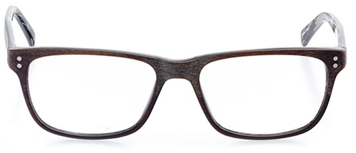rockville: men's square eyeglasses in brown - front view