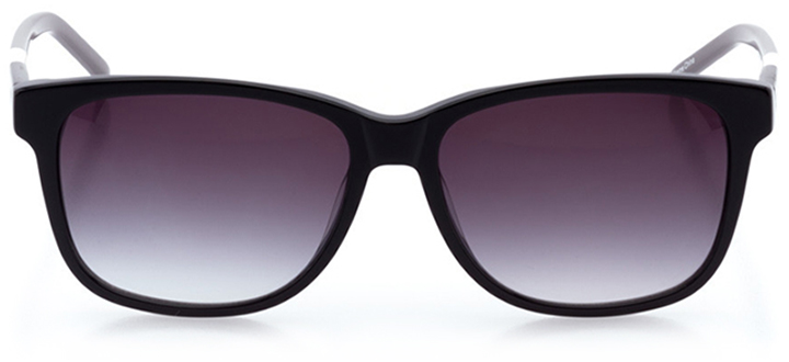 bridgeport: women's rectangle sunglasses in black - front view