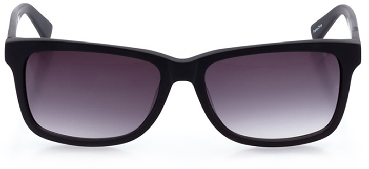 lugano: women's square sunglasses in black - front view