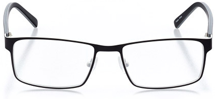 kent: men's rectangle eyeglasses in black - front view