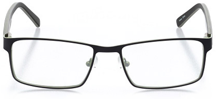 kent: men's rectangle eyeglasses in green - front view