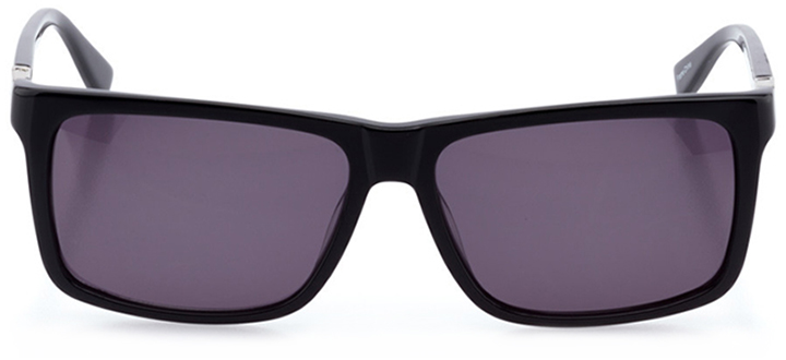 augusta: men's rectangle sunglasses in black - front view