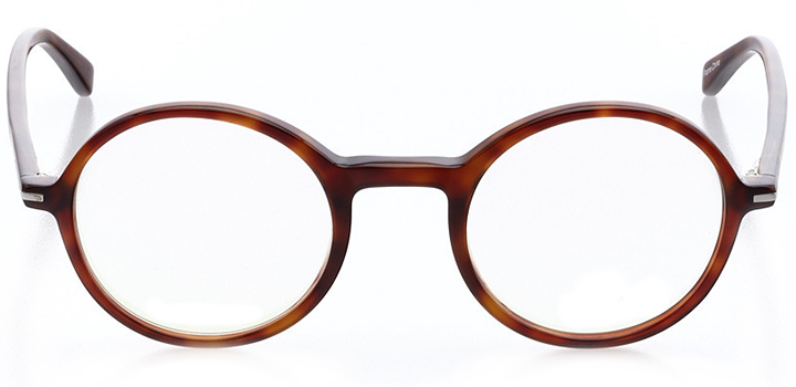 sion: round eyeglasses in brown - front view