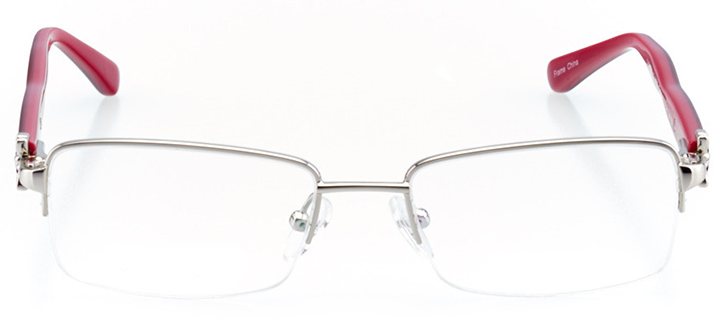 bordeaux: women's rectangle eyeglasses in purple - front view