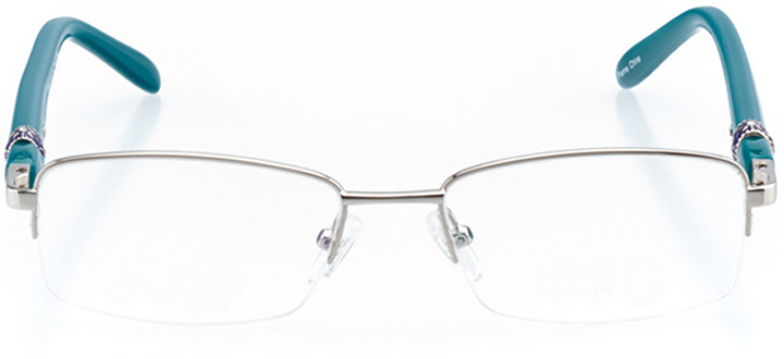lillie: women's rectangle eyeglasses in silver - front view