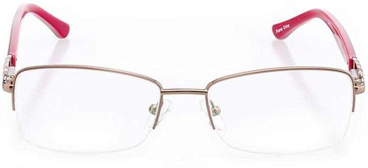 toulon: women's rectangle eyeglasses in brown - front view