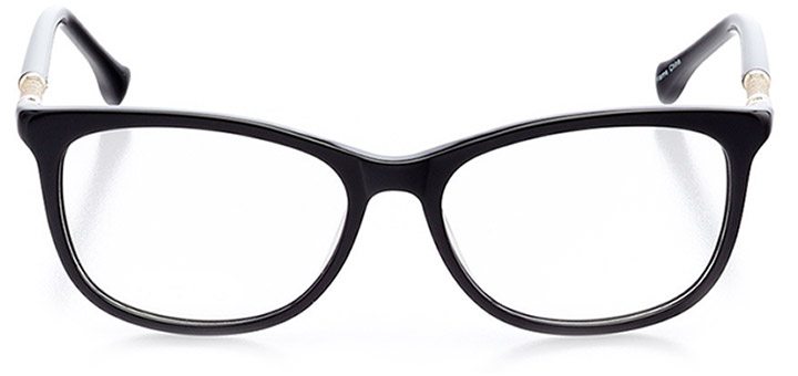 cergy: women's oval eyeglasses in black - front view
