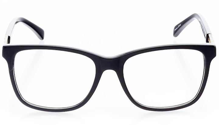 nanterre: women's square eyeglasses in black - front view