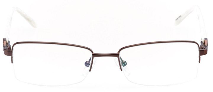 calistoga: women's rectangle eyeglasses in brown - front view