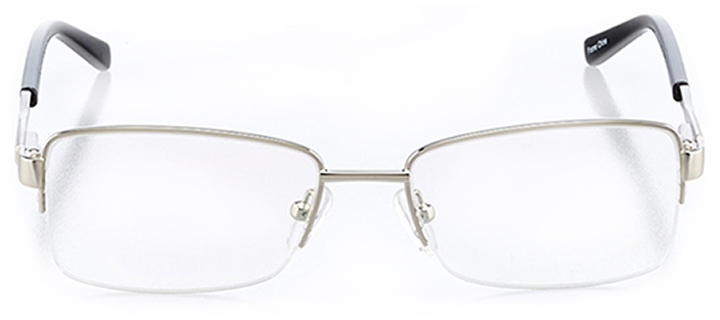 newport news: women's rectangle eyeglasses in silver - front view