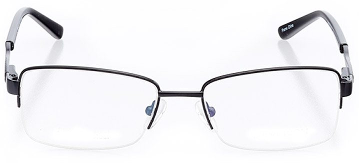 newport news: women's rectangle eyeglasses in black - front view