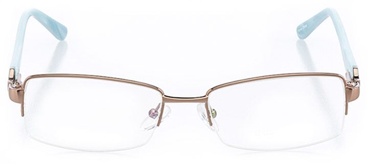 santa rosa: women's rectangle eyeglasses in brown - front view