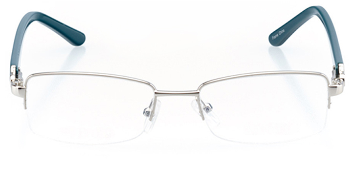 tempe: women's rectangle eyeglasses in blue - front view