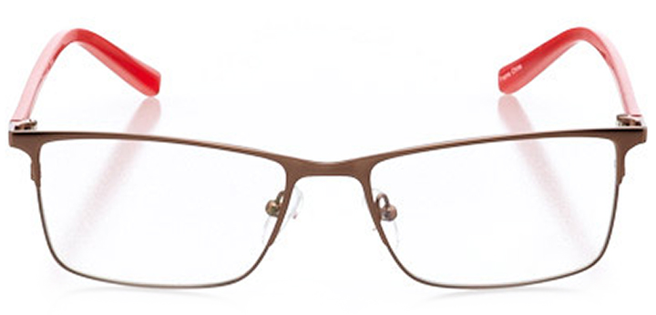 toronto: women's rectangle eyeglasses in brown - front view