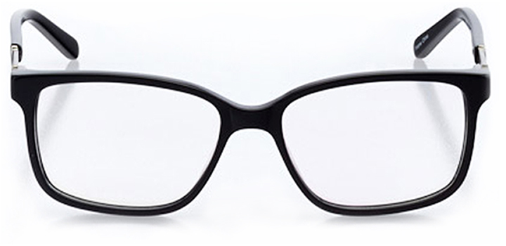 wilmington: women's square eyeglasses in black - front view