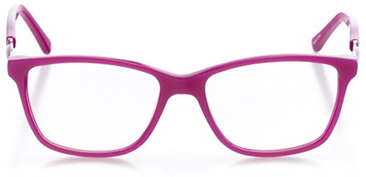 brooklyn: women's square eyeglasses in pink - front view