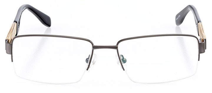 louisville: men's rectangle eyeglasses in gray - front view