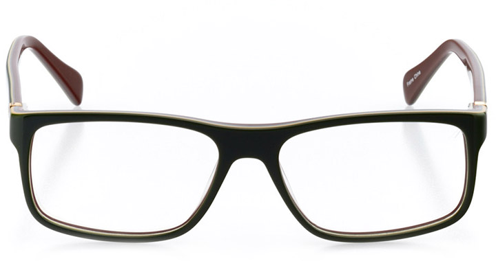 sacramento: men's square eyeglasses in brown - front view