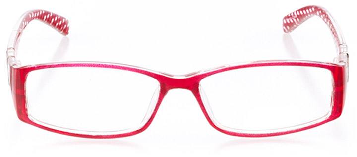 naples: women's rectangle eyeglasses in red - front view