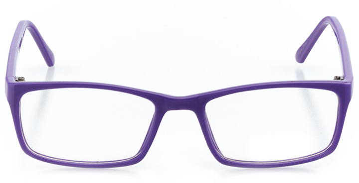austin: women's rectangle eyeglasses in purple - front view