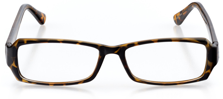 santa barbara: women's rectangle eyeglasses in tortoise - front view