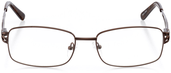 dallas: women's square eyeglasses in brown - front view
