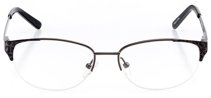 leticia: women's oval eyeglasses in black - front view