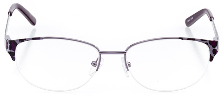 leticia: women's oval eyeglasses in purple - front view