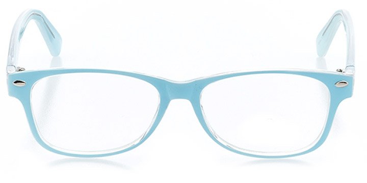 saluzzo: women's square eyeglasses in blue - front view