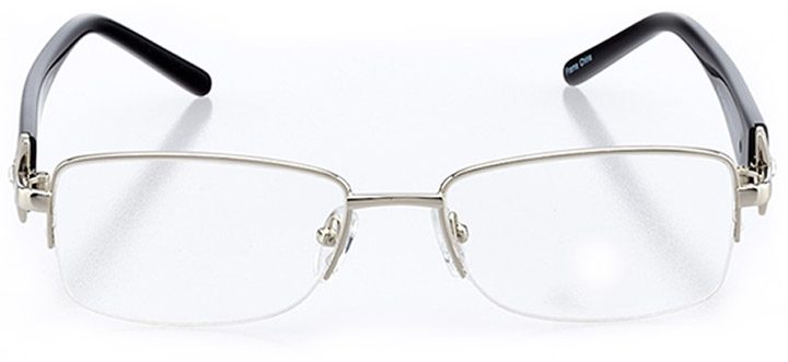 pisa: women's rectangle eyeglasses in black - front view
